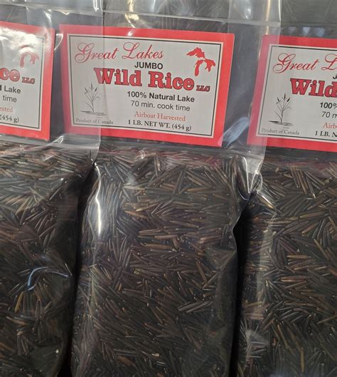 Canadian Jumbo Natural Lake Wild Rice Lb Bags