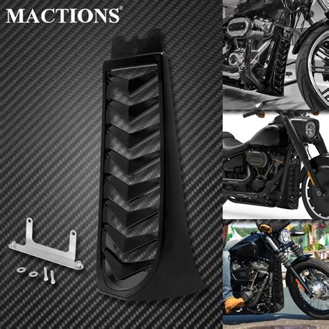 Motorcycle Front Lower Radiator Cover Chin Fairing Spoiler Black For