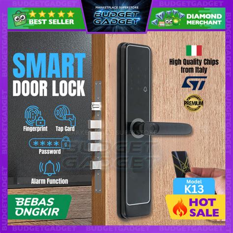 Jual Taffhome Gagang Pintu Elektrik Smart Door Lock Fingerprint Card