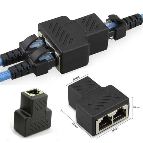 Rj Coupler Female Connector Way Rj Network Splitter Adapter