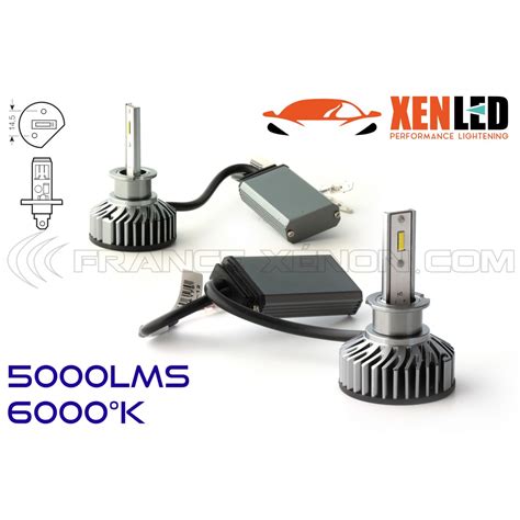 Kit AMPOULES H1 LED Ventilées FF2 5000Lms 6000K Taille Mini