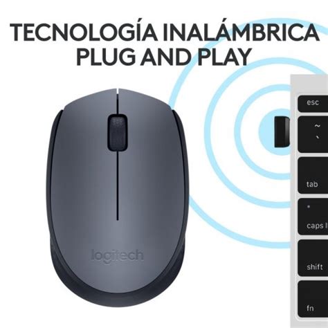 Logitech M170 RF Ratón Óptico Inalámbrico 1000DPI PcComponentes