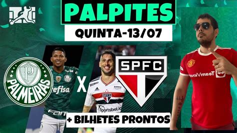 Palpites De Futebol Desta Quinta Feira Palmeiras X S O Paulo Bilhete