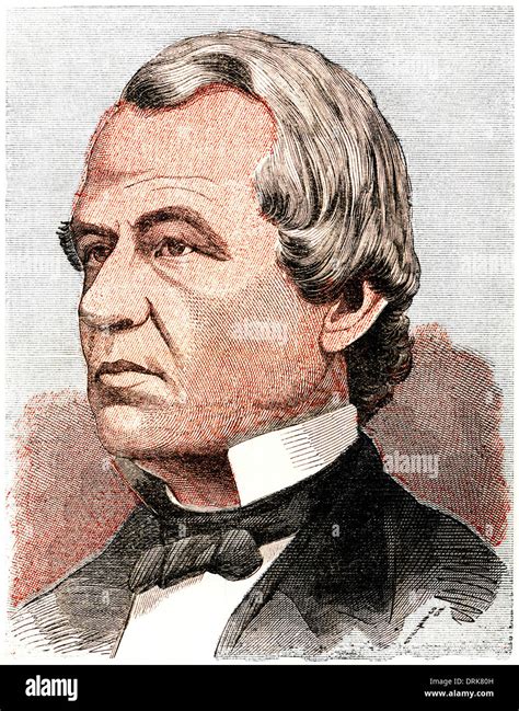 Vintage Portrait Of Andrew Johnson Stock Photo Alamy