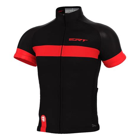 Camisa Ert Nova Tour Strip Preta E Vermelha Ciclismo Bike Runners