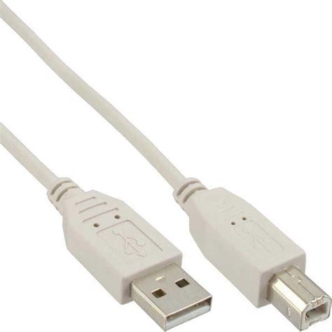 Bol InLine USB Naar USB B Kabel USB2 0 Tot 2A Beige 0 50