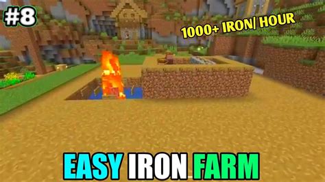 Minecraft S MOST EFFICIENT Iron Farm 1000 Iron Per Hour 8 YouTube