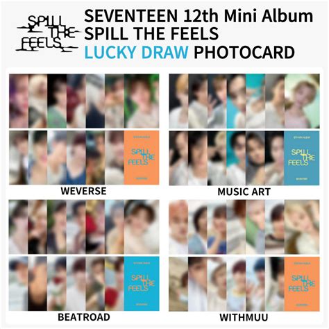 Seventeen Th Mini Album Spill The Feels Luckydraw Photocard Random