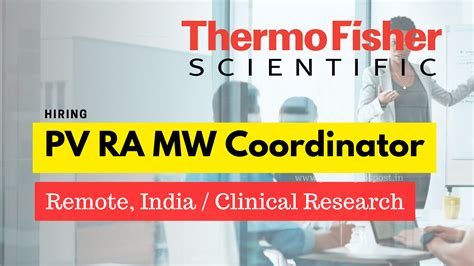 Thermo Fisher Scientific Hiring For PV RA MW Coordinator Apply Now