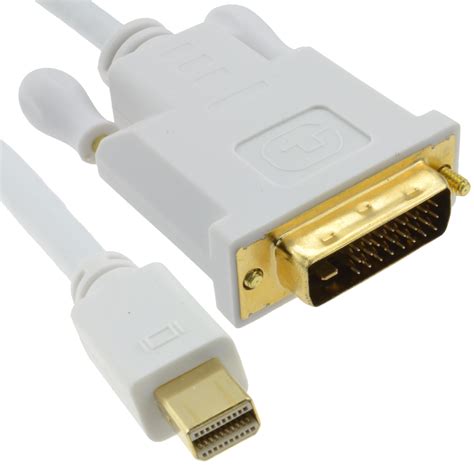 Mini DisplayPort Thunderbolt to DVI-D Male Plug White Cable 0.5m/1m/2m/3m/5m | eBay