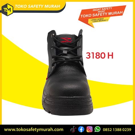 Sepatu Boot Kerja Pria Dan Wanita Sepatu Safety Cheetah 3180 Hitam