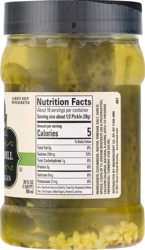 Boar S Head Kosher Dill Whole Pickles 26 Oz Shipt