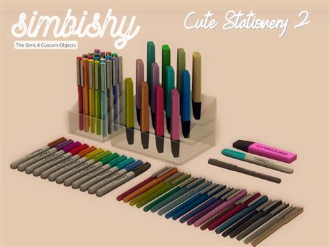 The Sims Resource Cute Stationery Set 2