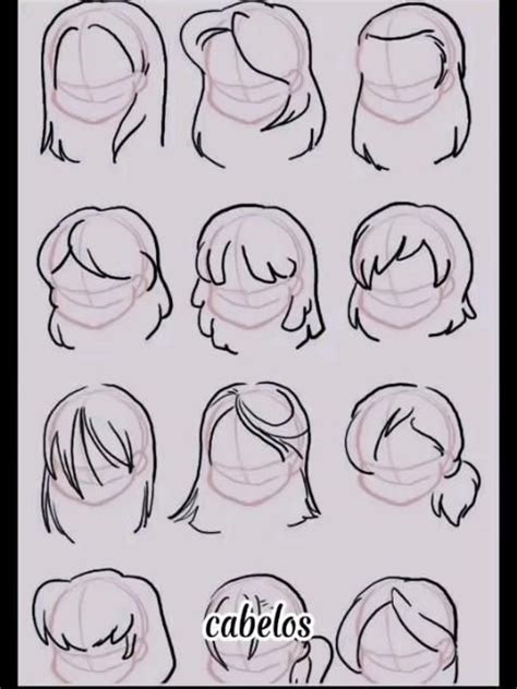 Desenho Para Desenhar Cabelo - Cabelos para fazer em seus desenhos | Esboço de cabelo, Desenho de ...
