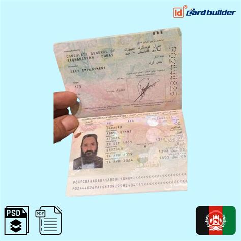 Afghanistan Passport Template