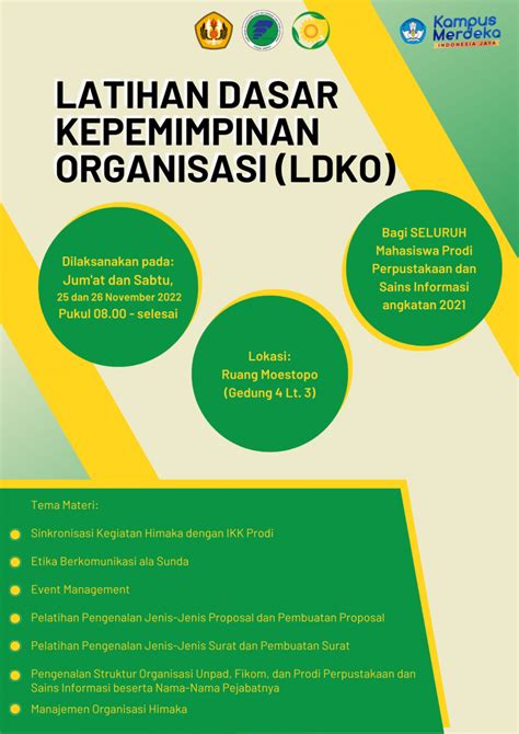 Latihan Dasar Kepemimpinan Organisasi LDKO Program Studi