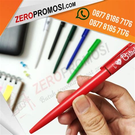 Souvenir Pulpen Promosi Pen Hotel Polos Model Putar Unik Buku Alat