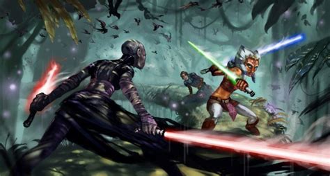 Asajj Ventress Vs Ahsoka Tano By Artist Kai Carpenter Rstarwars