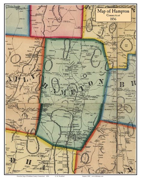 Windham County Ct Single Map Reprints