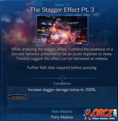 Final Fantasy 7 Remake: Battle Intel Report 12 - The Stagger Effect pt 3 - Orcz.com, The Video ...