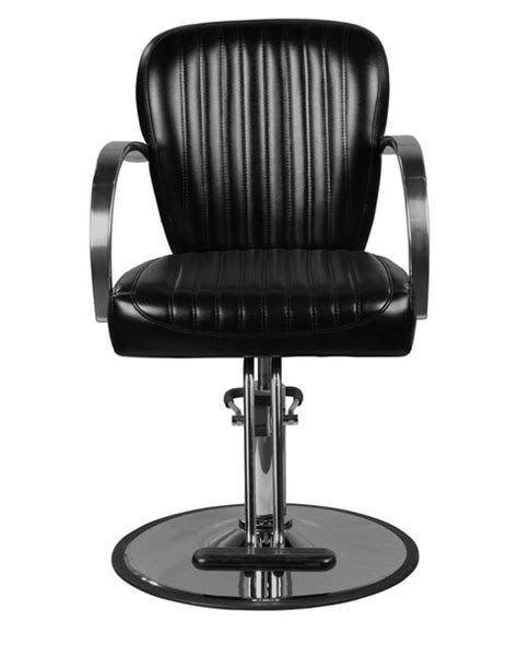 "Lauren" Black Salon Styling Chair Round Base – Salon Guys