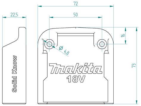 Makita 18v Batteryholder Long By Solidknow Download Free Stl Model