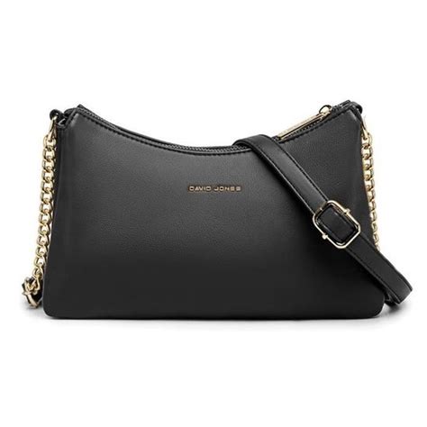 David Jones Sac Bandouli Re Compartiments Cuir Pu Femme Noir