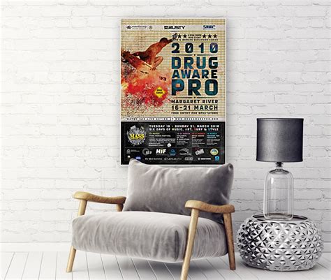 2010 DRUG AWARE PRO Margaret River Competition Print Western Australia ...