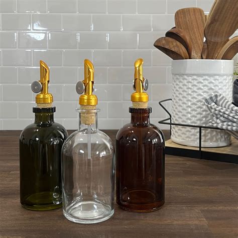 Apothecary Glass Bottles With Weighted Pour Spouts Variety Of Options