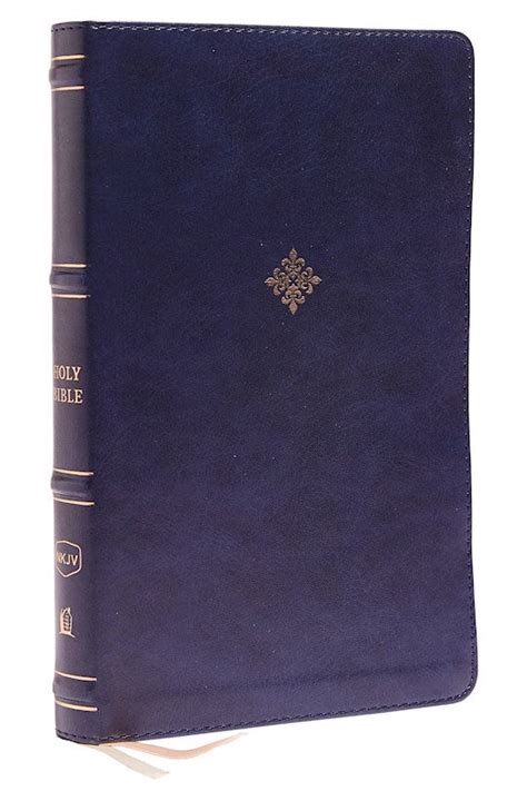 Nkjv Comfort Print Thinline Bible Soft Leather Look Navy Blue Limited