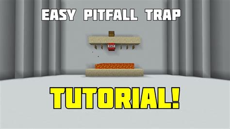 Minecraft Simple Pitfall Trap Tutorial Youtube