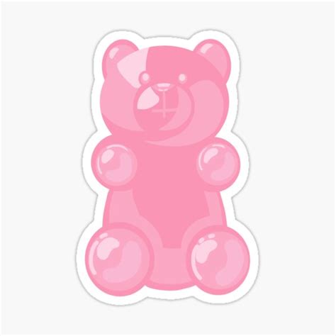 Pink Gummy Bear Sticker By Ahbi Redbubble