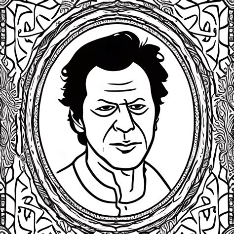 Imran Khan Coloring Page Black And White · Creative Fabrica