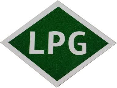 Магнітний знак на авто "Газ" LPG (15см) | Magnet.in.ua