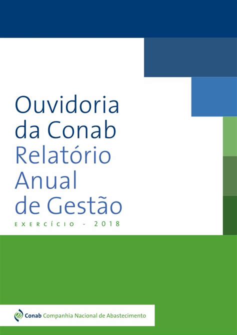 Pdf Ouvidoria Da Conab Relat Rio Anual De Gest O Dokumen Tips