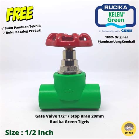 Jual Was Gate Valve Ppr Stop Kran Inch Mm Rucika Green Wavin