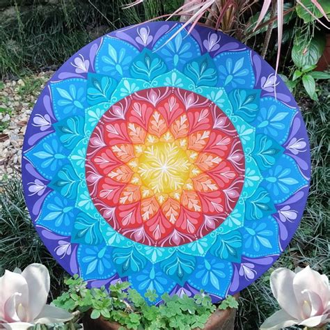 Mandala Vibracional energias De Cura Pintada A Mão 50cm Elo7