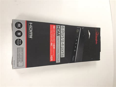 Rocketfish - 4-Port 4K HDMI Switch Box - Black RF-G1501 | Buy Stuff Store