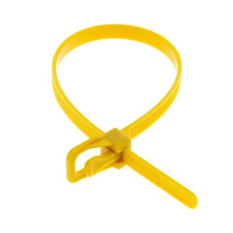 300mm X 4 8mm Yellow RETYZ Reusable Cable Zip Tie