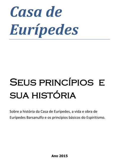 Pdf Casa De Eur Pedes Bem Aventurados Os Que T M Fome E Sede De