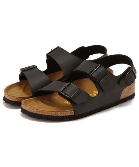 48％割引ブラック系27cmかわいい！ Birkenstock ビルケンシュトック Milano ミラノ ブラック サンダル 靴ブラック系