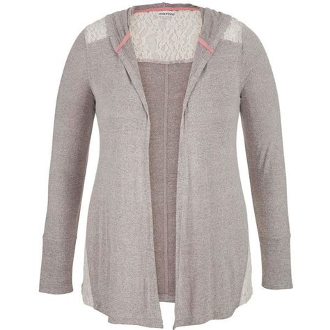 Maurices Plus Size Lightweight Hooded Cardigan With Lace 36 Liked On Polyvore Plus Size