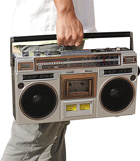 Kassetten Boombox Klassische Retro Lautsprecher Im Er Jahre Stil