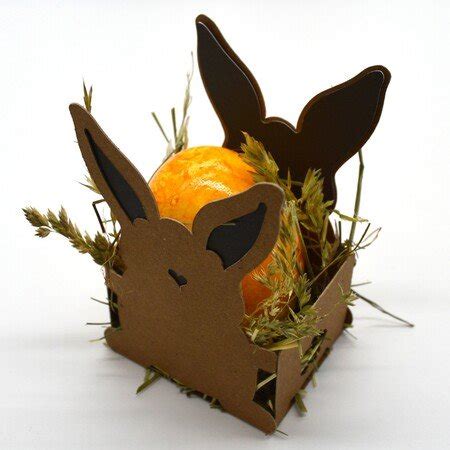 Plotterdatei Hasenkorb Osternest Ostern Hase