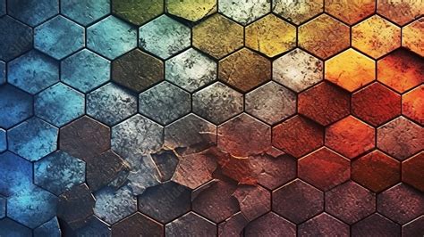 D Rendered Hexagon Texture Provides Grungy Vibe For Design Powerpoint