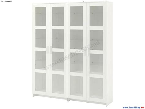 Книжный шкаф Ikea Brimnes стеклянные дверцы 160x35x190 (Белый) купить в ...