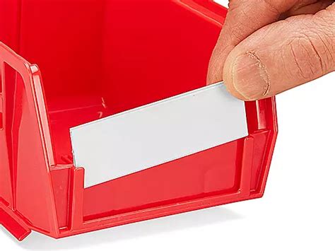 Label Holders and Inserts for Stackable Bins - 3 x 1" S-12552 - Uline