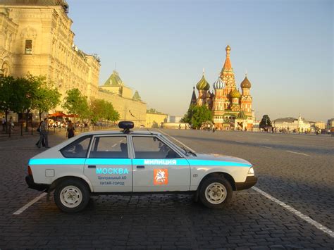 A Russian police car parked in Red Square, Moscow, Russia www.dkkevents.com