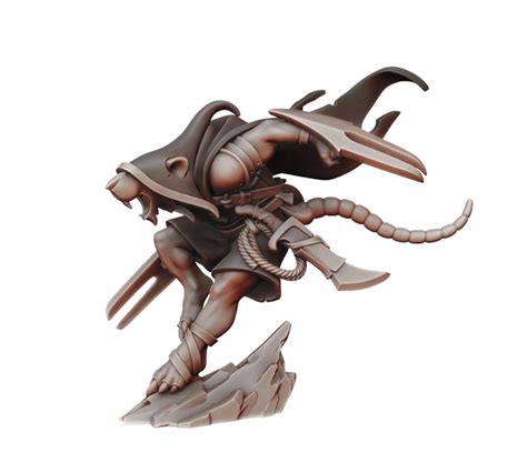 Ratfolk Deathbringer Fantasy Miniature Dungeons And Dragons Dnd