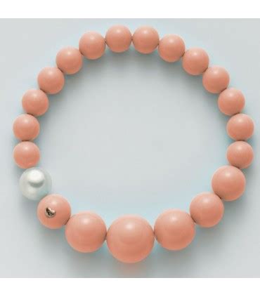 Bracciale Miluna Perla Freshwater Agglomerato Corallo Rosa PBR2392